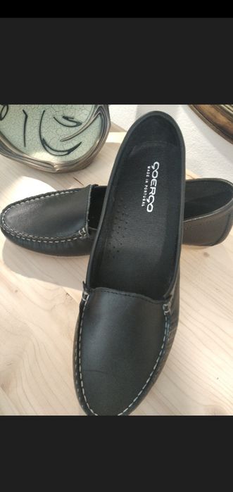 Mocasini piele de culoare neagra, mărimea 38