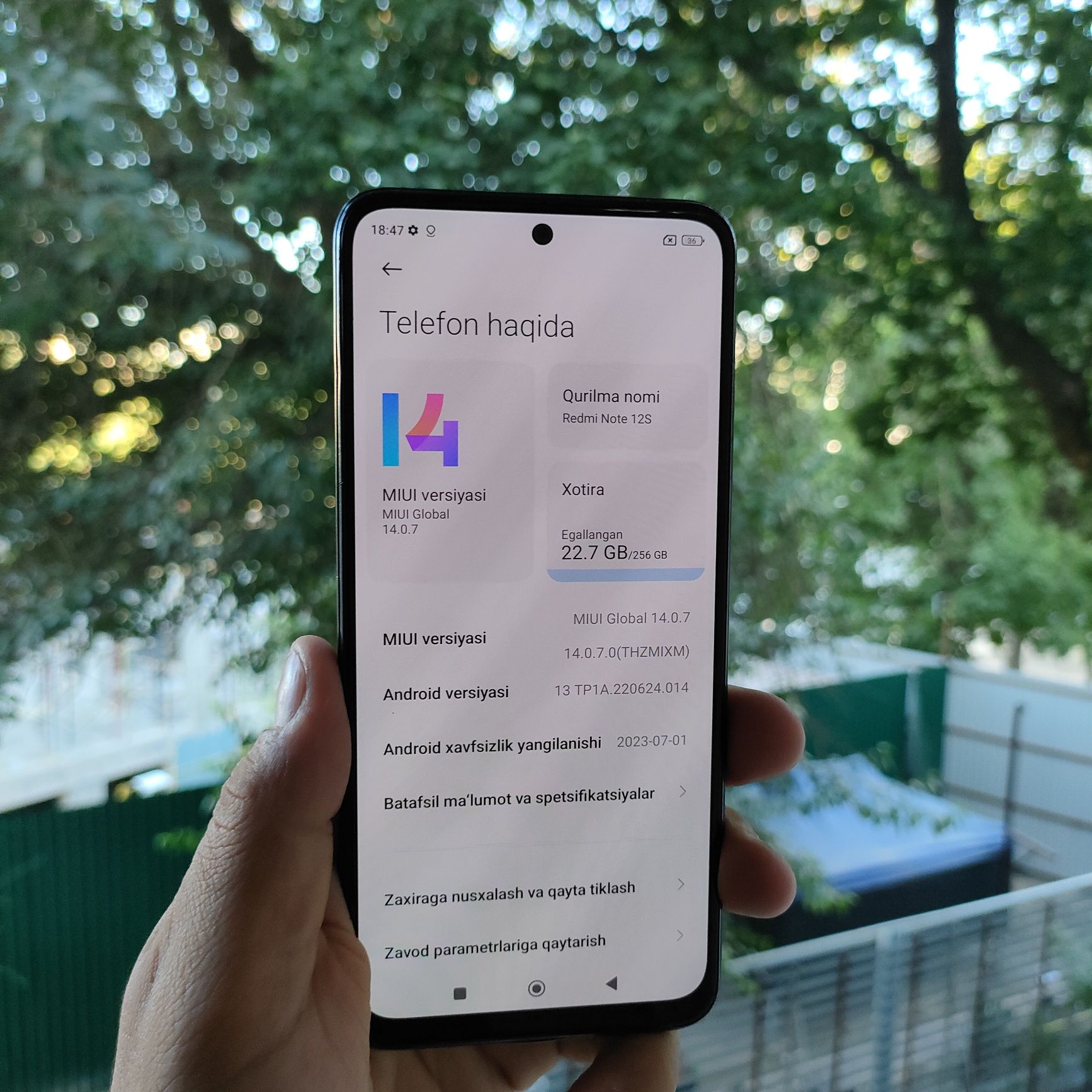 Redmi Note 12S sotiladi 256/16Gb