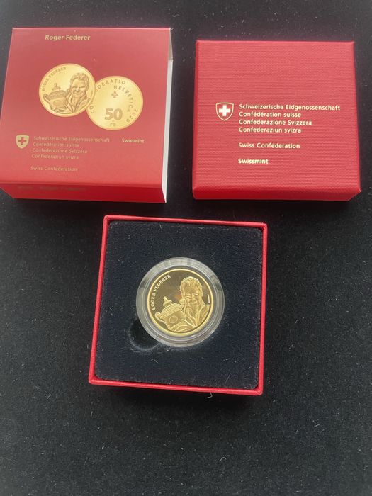 Златна монета 50 швейцарски франка