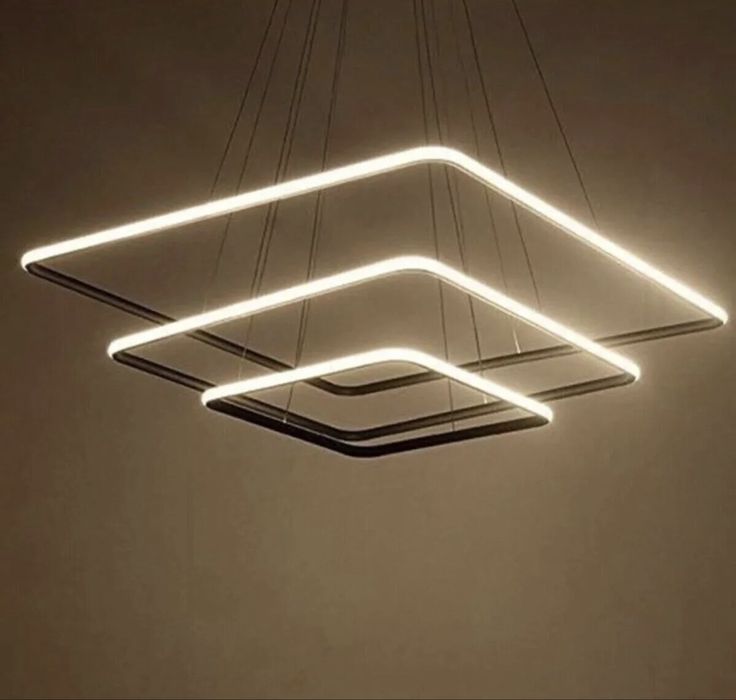 Модерен LED полилей – квадратен корпус