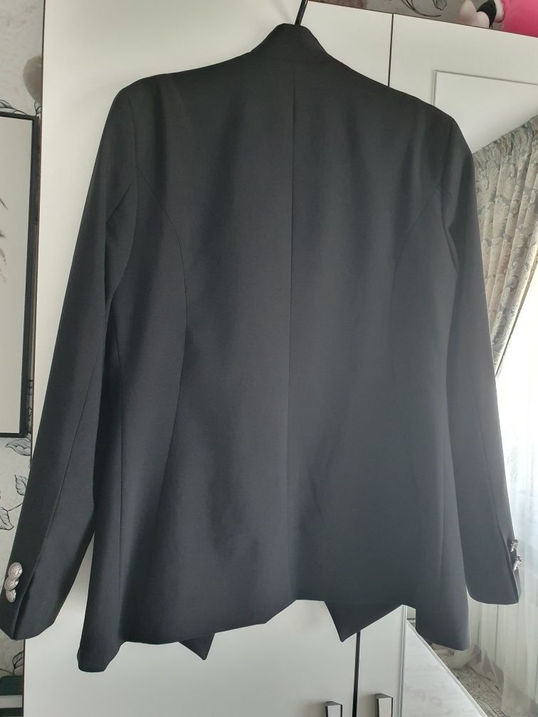 Мужской чёрный пиджак 44-46
