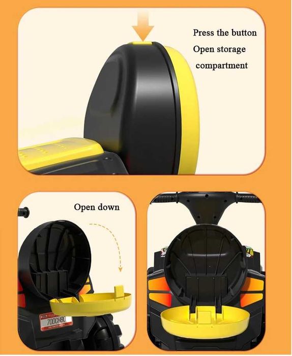 Atv electric cu scaun din piele si lumini Nichiduta Race Red