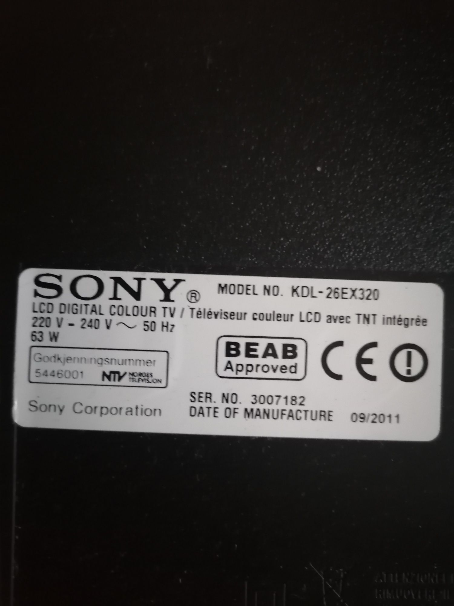 Sony LED телевизор KDL26EX320