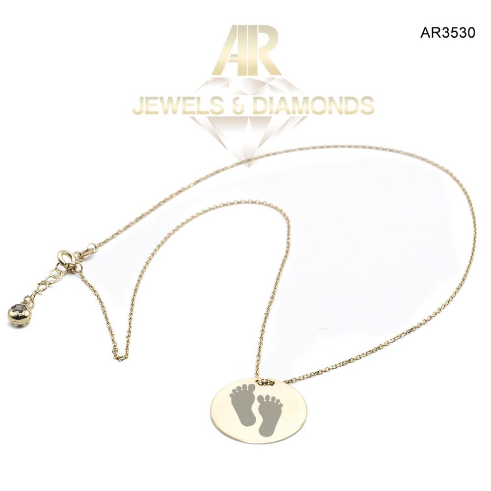 Lantisor Aur 14 K model ARJEWELS (AR3530) personalizat poza sau text