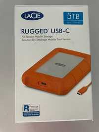 HDD Extern LACIE Rugged USB-C 4TB + Cablu USB 3.1-USB