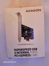 Adaptor AXAGON PCI-Express Adapter PCEU-034VL, USB3.0, UASP VIA + LP