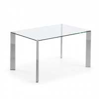 Masa dining Inox + sticla Securizata 80 x 160 x 75 cm Sigilata