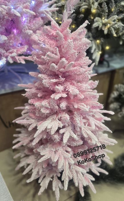 Розова елха с вградени LED светлини 2D u 3D клони/розова елха/изкустве