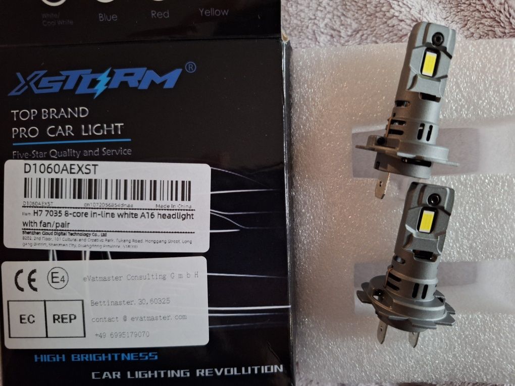 2бр. XSTORM H7 ЛЕД крушки  12V 60W 20000LM 6500K
