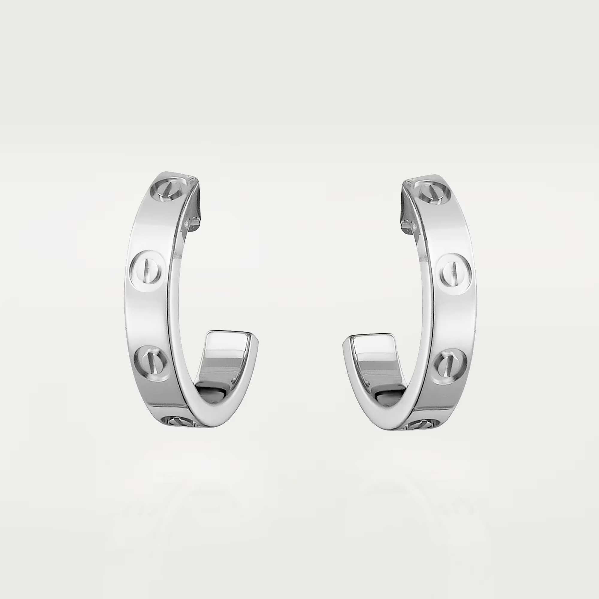 CARTIER Love Silver Hoop Дамски Обеци