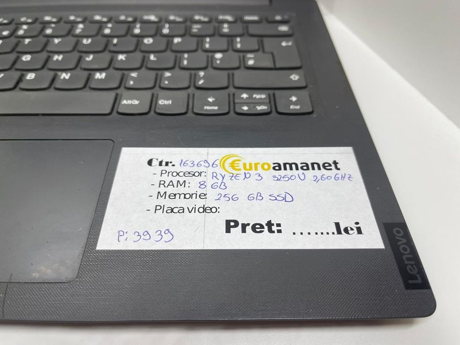 Laptop ultraportabil Lenovo V14 ADA, AMD Ryzen 3 3250U, 8GB, -A-