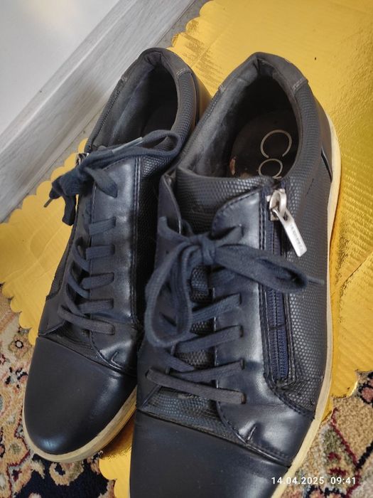 Обувь мужская модная тёмная синяя брендовая