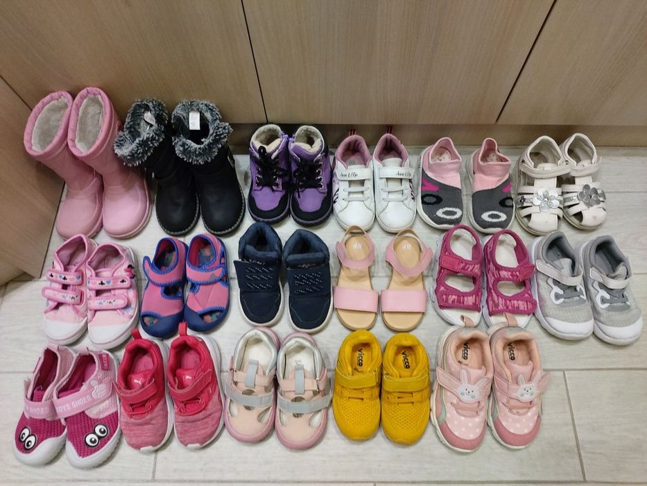 Детски обувки, различни размери