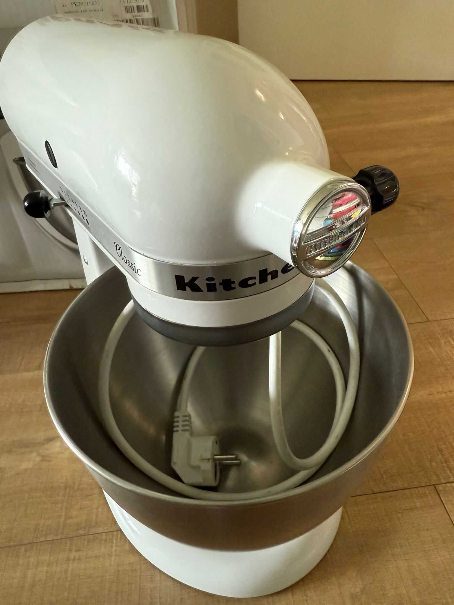Планетарен миксер KitchenAid Classic 5K45SS – 4,3L – Бял