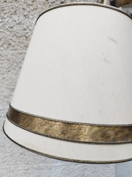 АНТИКВАРНА месингова стенна лампа с двойно чупещо се рамо