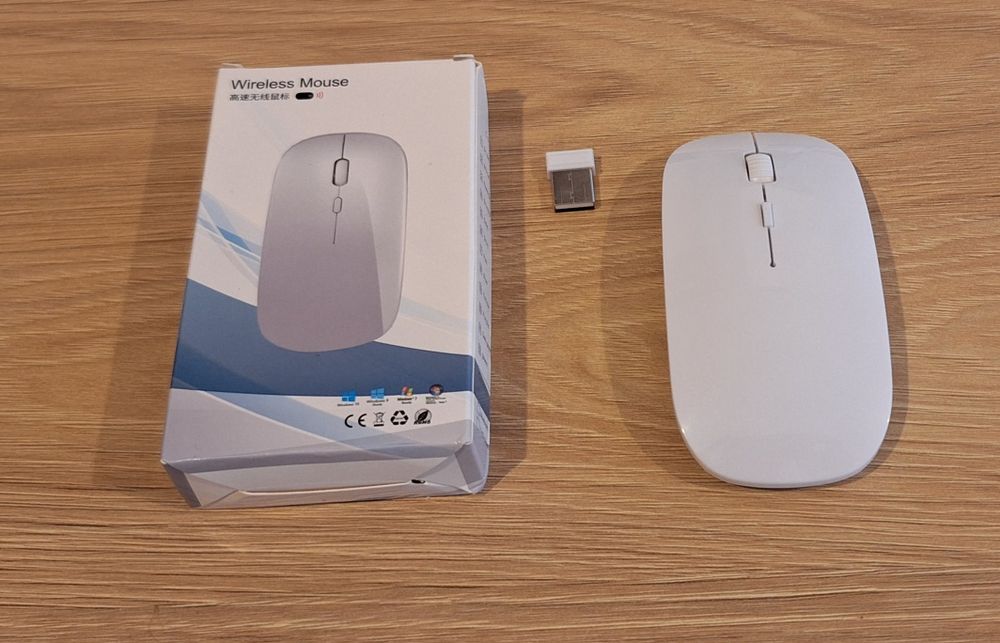 Mouse wireless - alb + 2 baterii (incluse)