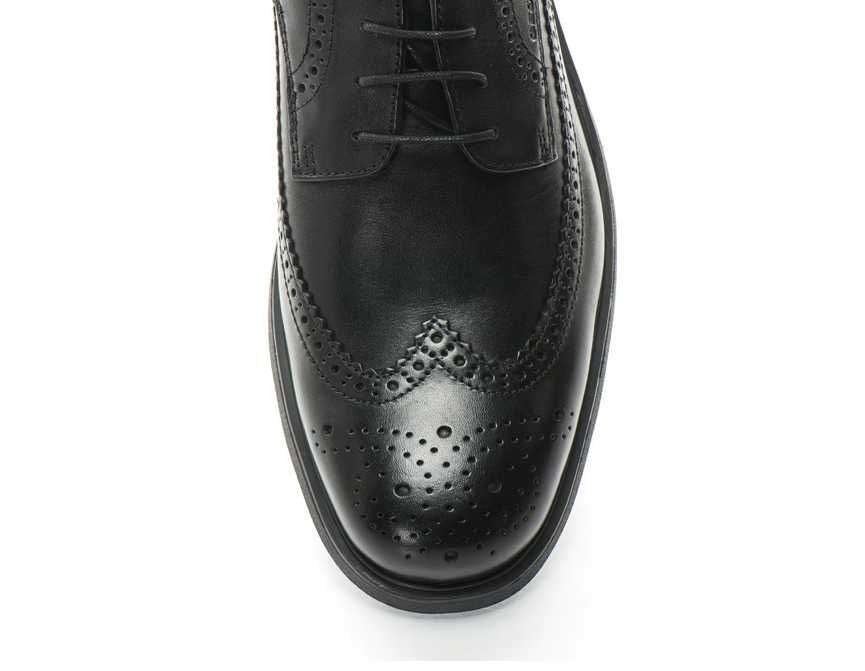 Geox, Нови кожени обувки Brogue Dublin, Мъжки, Черни, 42