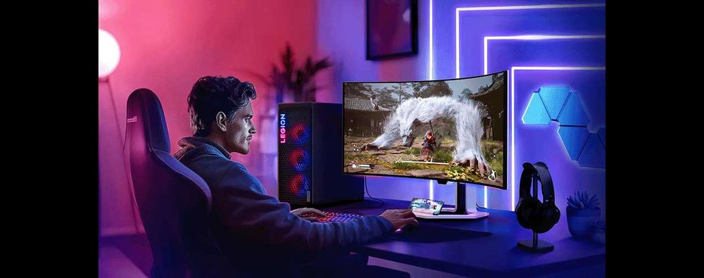 Нов Монитор Lenovo Legion PRO 34WD-10, 34", OLED, 3440 x 1440