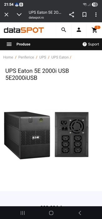 Ups Socomec NPE-2000 LCD și Ups Eaton 5E 2000i usb