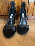 Steve Madden, високи черни кожени сандали, 39 номер