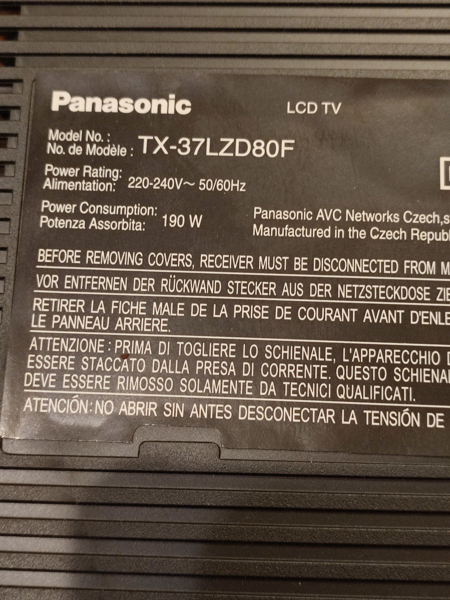 Телевизор LCD Panasonic VIERA 37