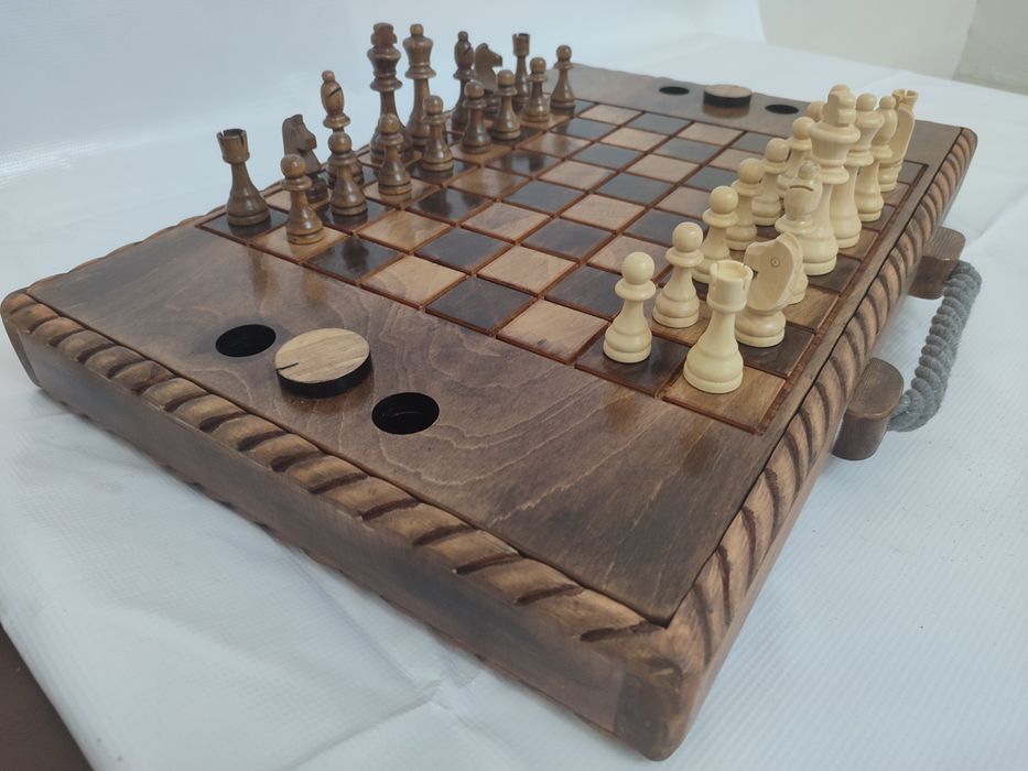 Шахматы PIK-NIK настольные игры 1/5. 100% дерево . Ручная работа..