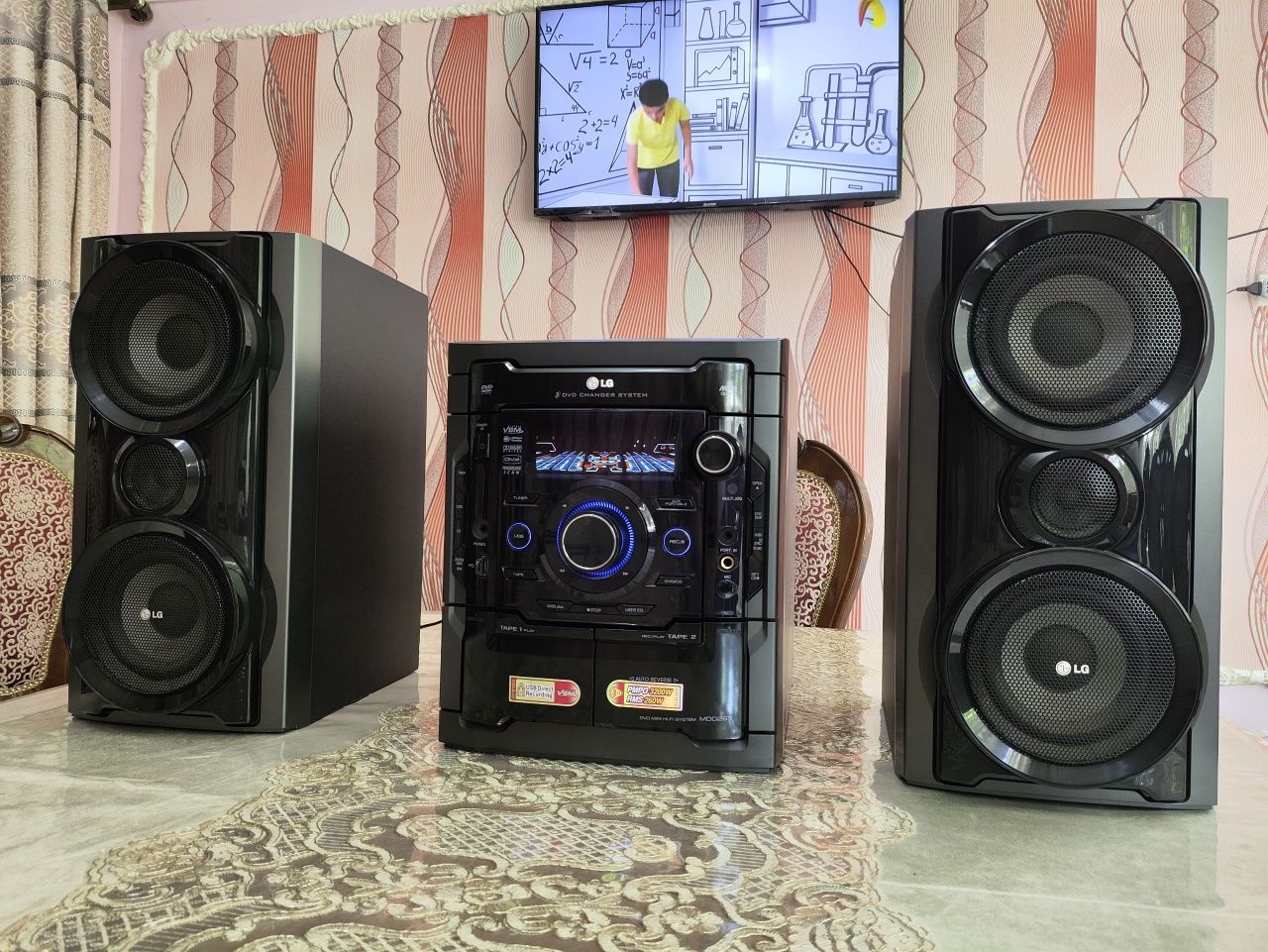 3200 watt LG 100% ishleydi usb fleshka disk aux radio kaseta