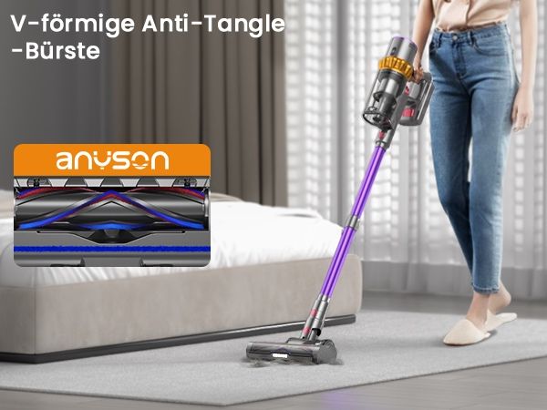 Безжична прахосмукачка Anyson 45000 Pa/550 W/70 минути