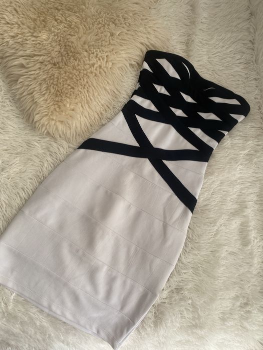 Rochita scurta alba, tip bandage, XXS