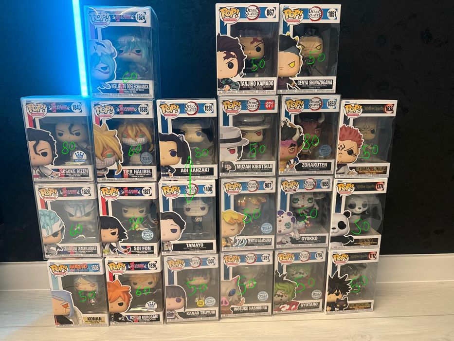 Funko pop Demon Slayer-Bleach-Jujutsu kaisen