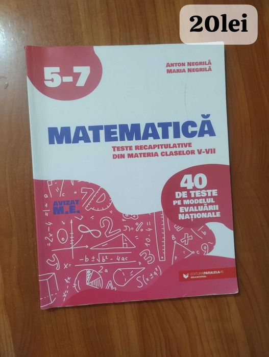 Culegeri clasele 5-8 și teoria pentru Evaluarea Nationala