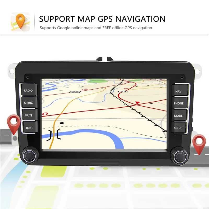 7” Android Autoradio 2 Din Car Radio Auto GPS WIFI /wv/scoda/navgatie
