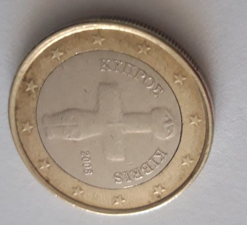 Monedă rară de 1 euro, Cipru, 2008