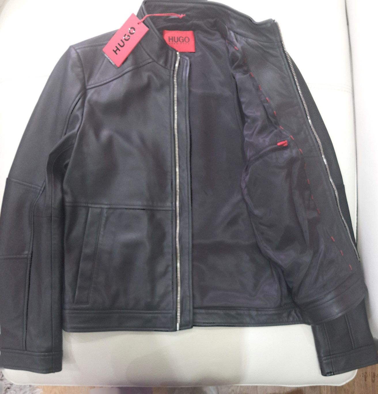 Jacheta ORIGINALA Biker Hugo Boss din piele