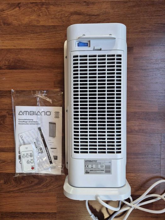 Aeroterma digitala ceramica cu telecomanda, Ambiano, noua, max 2000W
