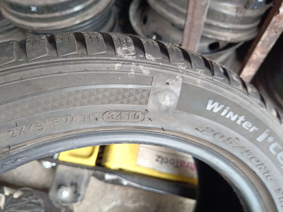 Зимни гуми -16цола -205/50-1бр.-85лв."HANKOOK"-9мм.гр.