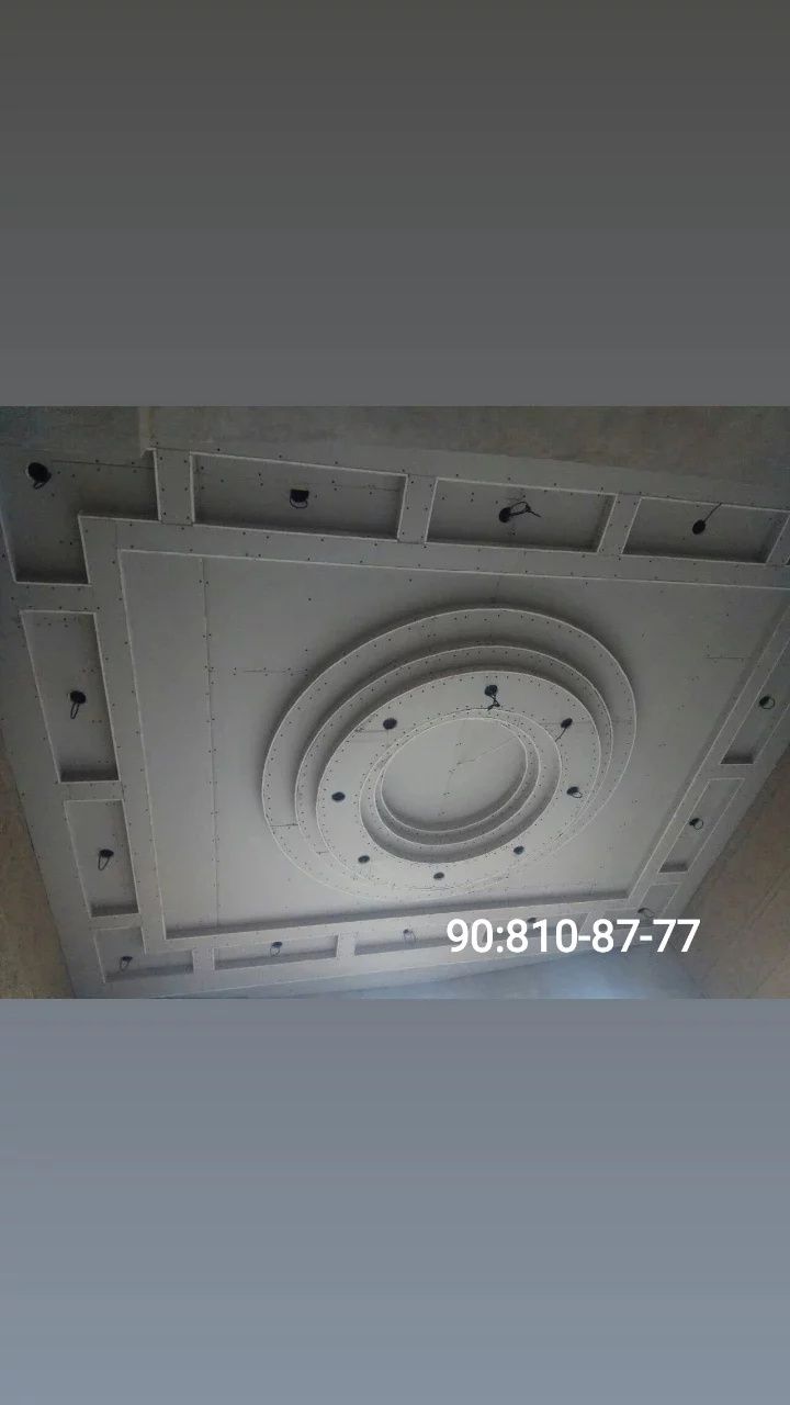 Gipsokarton potolok devor ishlarini sifatliy qilamiza