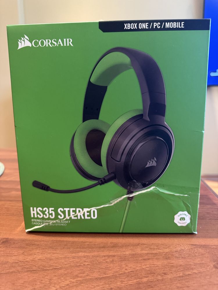 Corsair - HS35, зелени геймърски слушалки