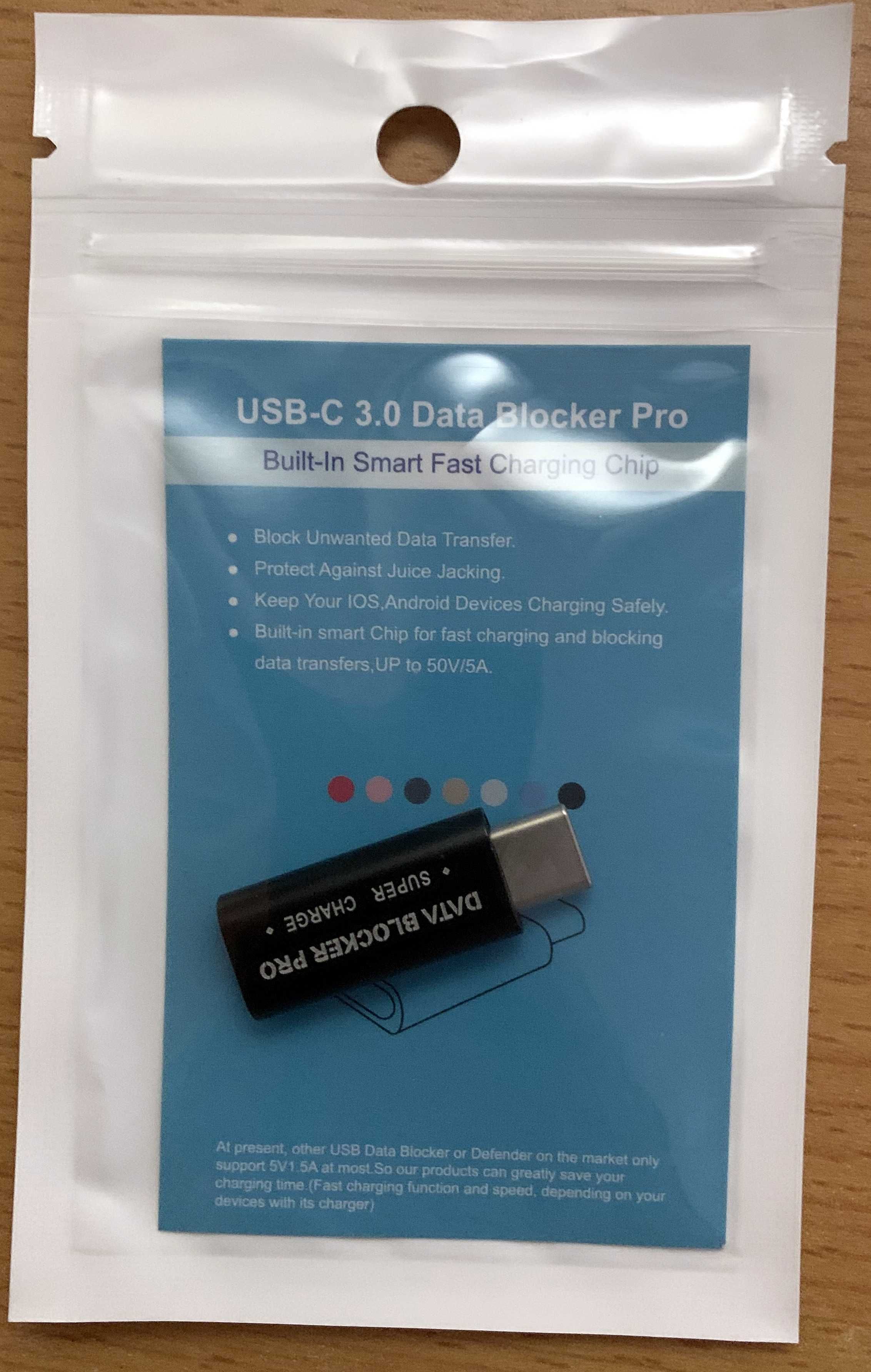 Data blocker USB-C против изтичане на данни при зареждане през USB