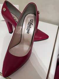 Pantofi dama  rosii  si gri