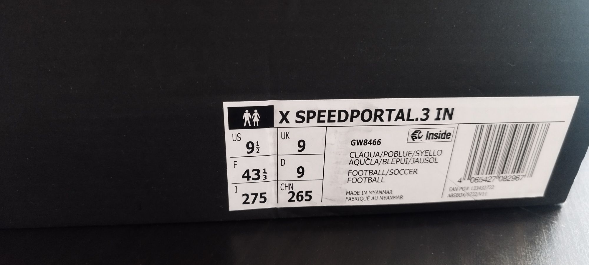 Футболни обувки за зала Адидас Speedportal.3 IN, номер 42 2/3