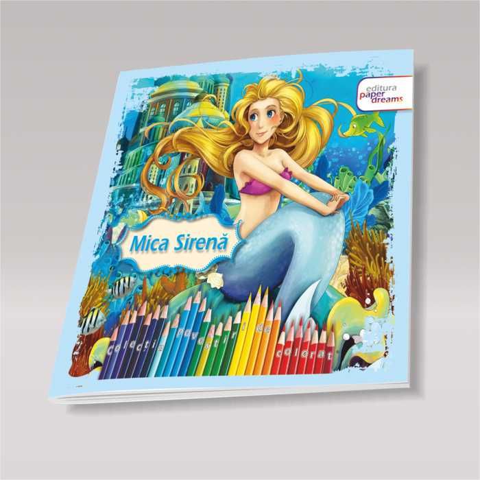 Pachet 12 carti de colorat si povesti + Set carioci 48 buc