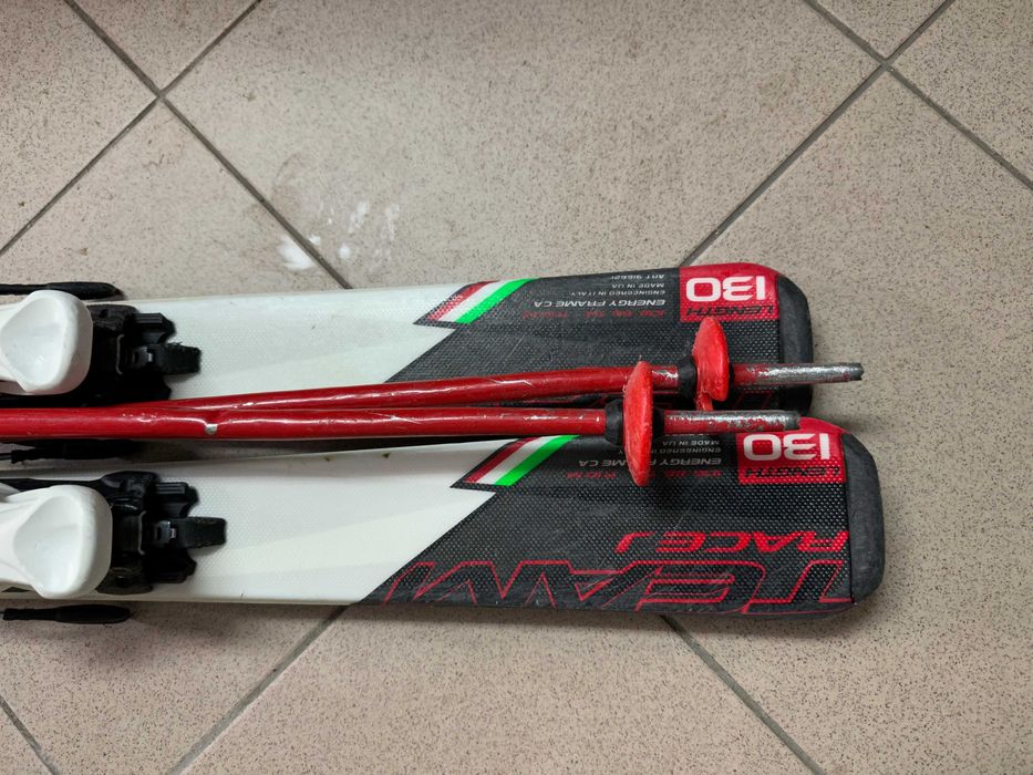 Продавам детски ски Nordica Team Race 130см. + щеки