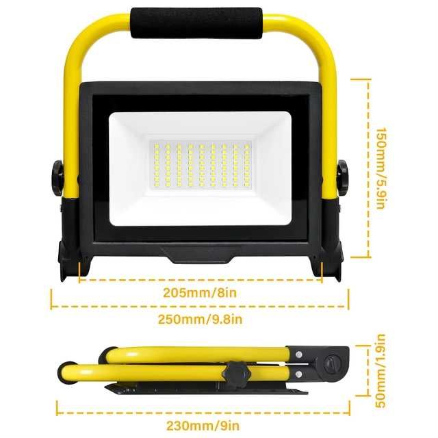 Reflector LED PICAA 50W IP66 alb rece 5000LM portabil