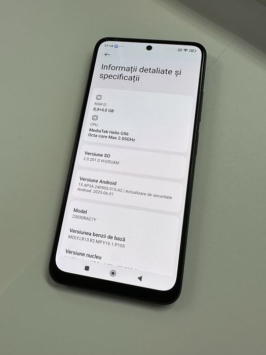 Redmi Note 12 S - 256 GB Memorie 8 RAM - Liber de Retea