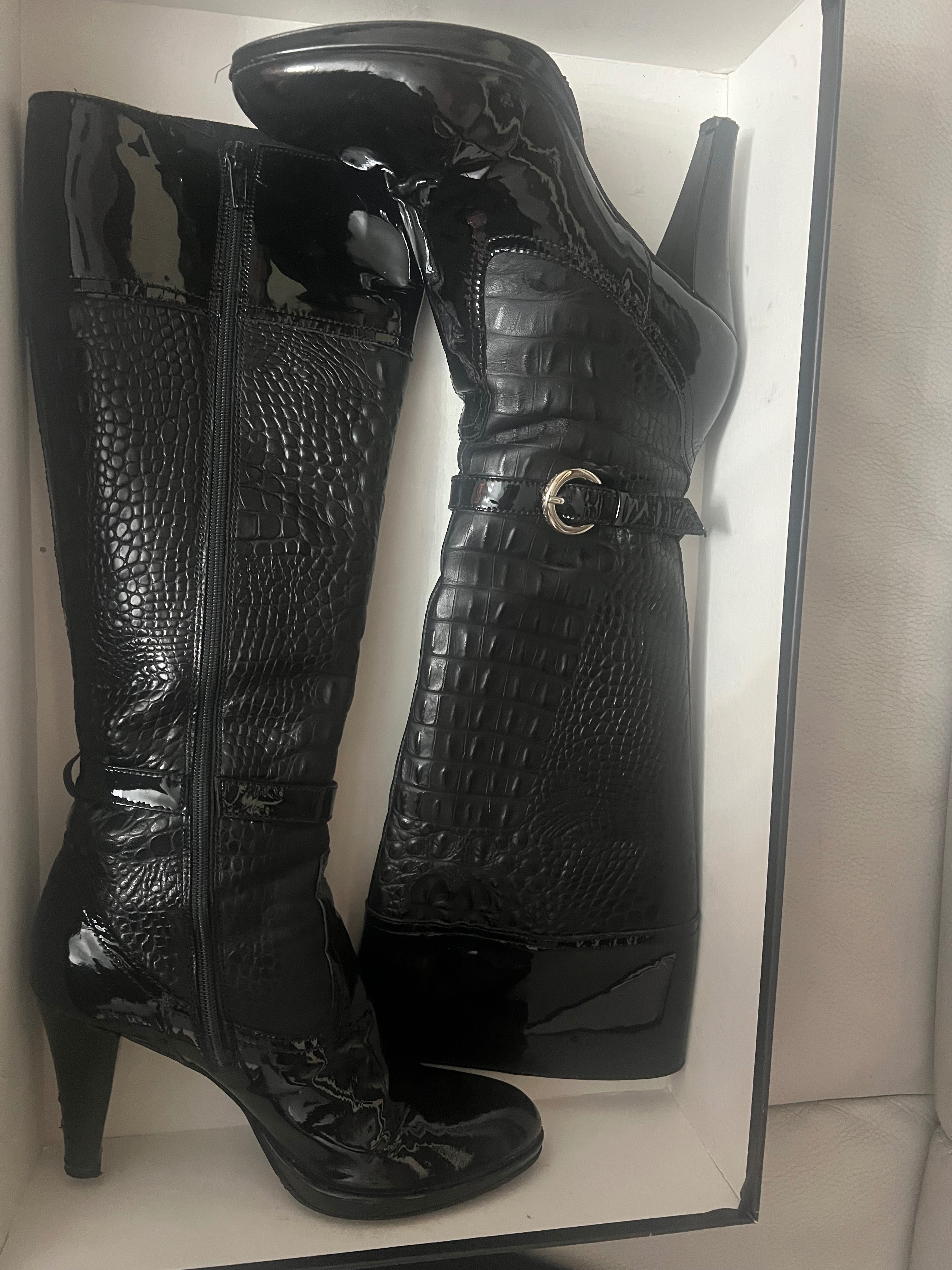 Vand cizme din piele Croco
