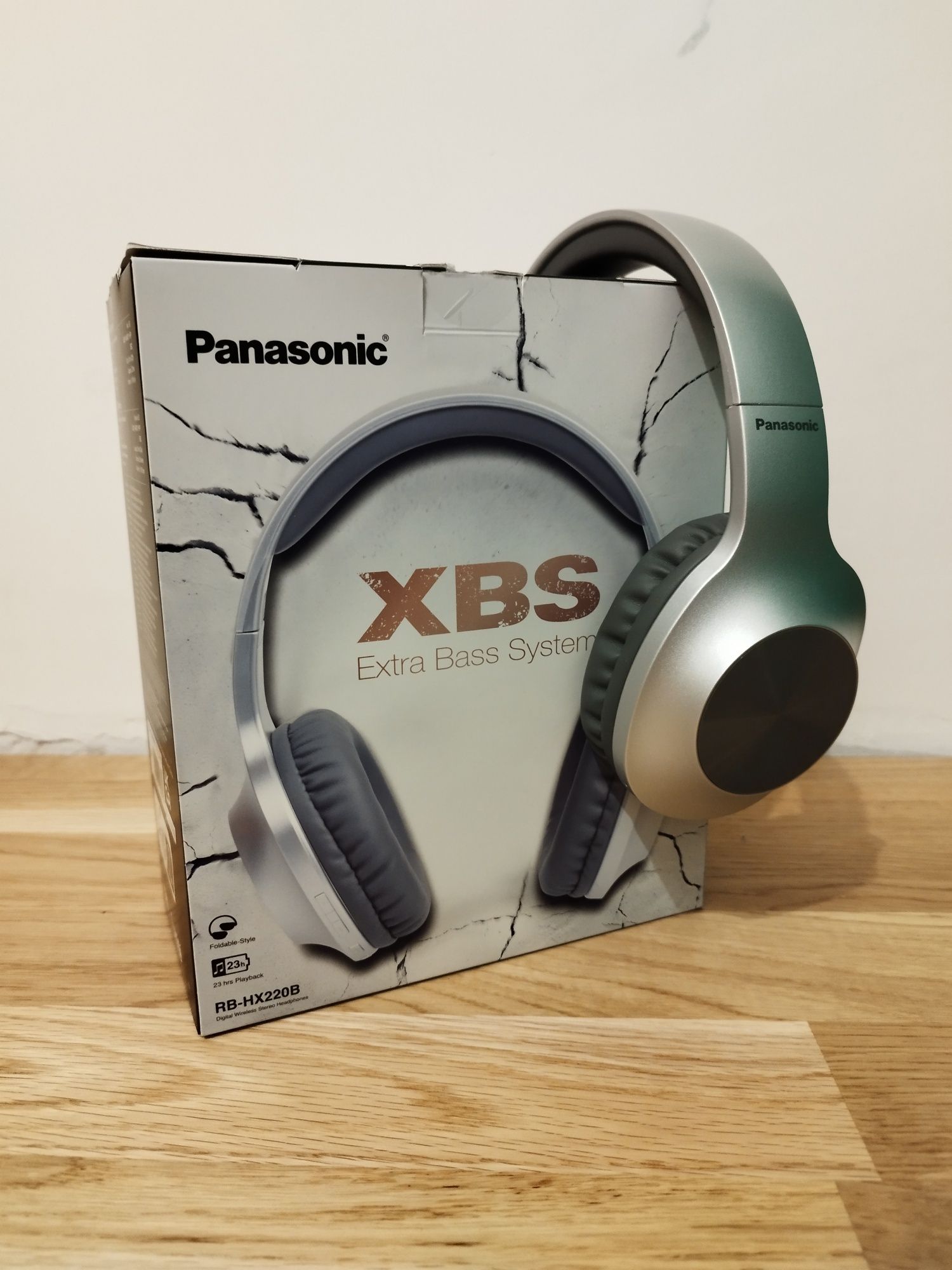 Безжични слушалки с микрофон Panasonic - RB-HX220B, сиви