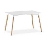 Masa Bucatarie Stil Scandinav 120 x 80 Cm MDF Alb