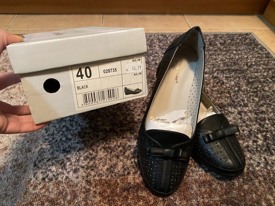 Чисто нови дамски обувки Мат Стар 028735 BLACK