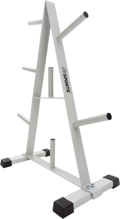 Suport pentru discuri, 30 mm, 7 suporturi, max 200 kg, alb